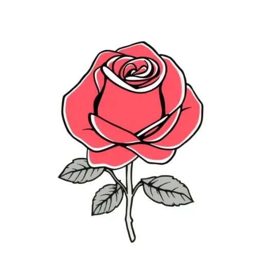 Traditional rose tattoo